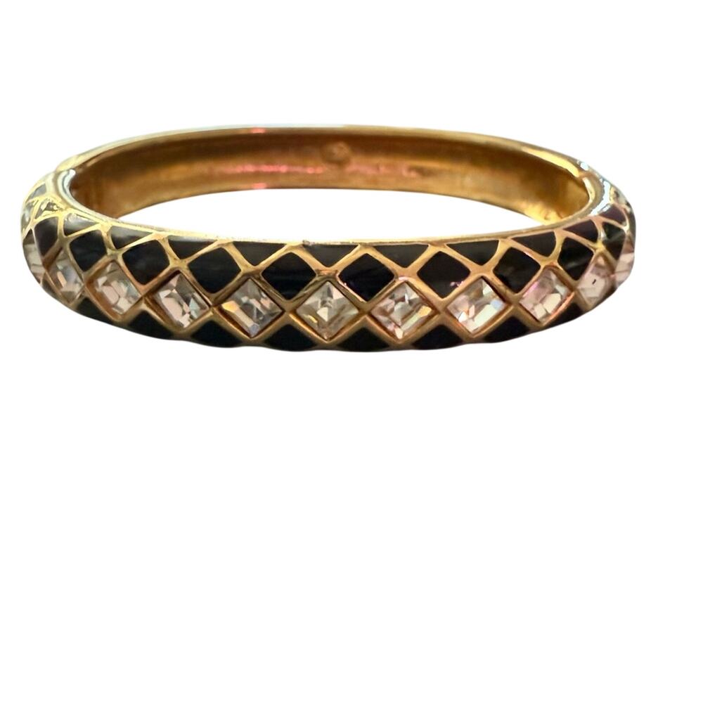 Swarovski Crystal Gold Tone Bangle Bracelet